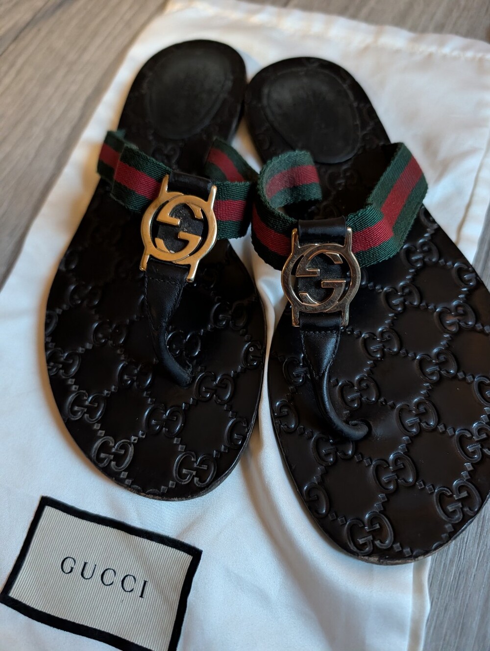 GUCCI Monogram Sandals ♥️💚🤎